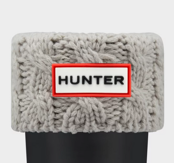 Original Kids Cable Knitted Cuff Boot Socks: Greige